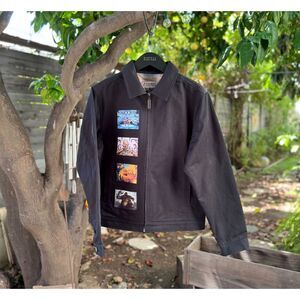 NWT Teddy Fresh x Magic The Gathering Patches Black 100% Cotton Zip Front Jacket